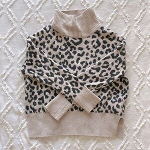Leopard Print Knit Sweater